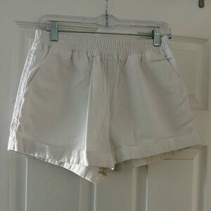 Forever 21 Women's White Cotton Shorts Size M NWT